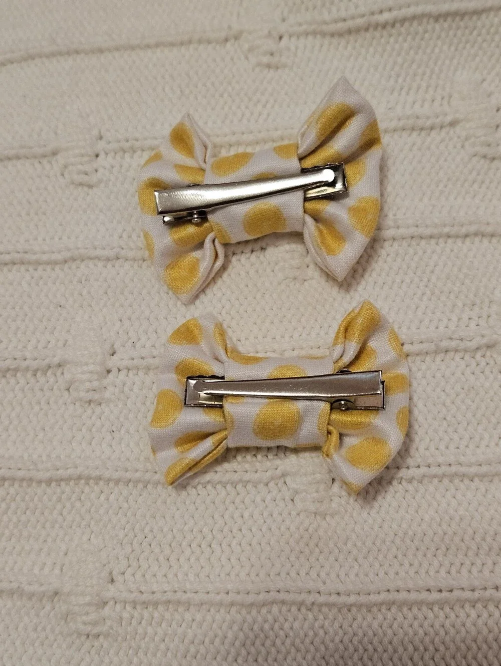 By Bella Lemon Print Piggie Bows- Set Of 2 With Alligator Clips